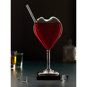 Copa de Cóctel en Forma de Corazón Imperial, Hecha a Mano, para Vino Tinto, Elegante Colección de Bar, Precio de Mayoreo de Fábrica India - Product Image 1