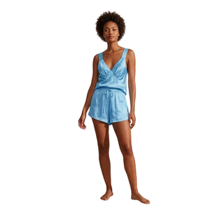 Hot Sale Women's Sleeveless Luxury <b>Satin</b> Silk Breathable <b>Pyjamas</b> <b>Set</b> Summer Plus Size Thermal Casual Classic One-Piece Sleepwear - Product Image 3