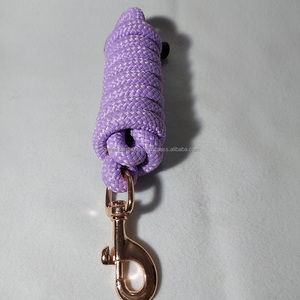 Laisse en coton pour cheval, équitation, solide, avec mousqueton, torsadée, durable, longue durée, bicolore, prix de gros, fabricant en Inde - Product Image 6