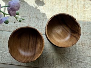 Bol artisanal rond en bois d'acacia |   Bol rond ondulé |   Bol à bibelots en bois |   Bol en bois |   Bol à collation en bois |   Cadeaux de décoration de cuisine - Product Image 4