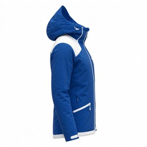 Veste de ski imperméable en polaire pour homme, bleu et blanc, style sportif, fermeture éclair, vêtement d'extérieur pour l'automne, polyester - Product Image 4