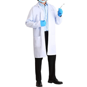 New Design Men Doctor Medical Lab Coat Breathable Windproof Stretchable Fabric Customized Colors High-quality <b>Scrub</b> Lab Coat - Product Image 3
