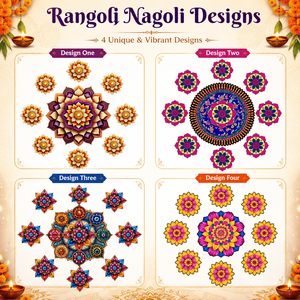 Kit Rangoli en bois bleu ciel de qualité supérieure, Mandala carré traditionnel fait main, Art de sol, Décoration Diwali et Centre de table de mariage - Product Image 1