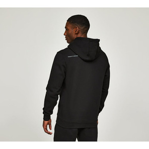 Conjunto Deportivo Negro con Capucha para Hombre, con Logotipo Estampado por Transferencia Térmica, Sudadera Larga y Pantalones Deportivos, Ropa Casual de Calle para Otoño - Product Image 6