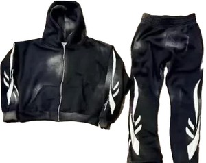 Ensemble de survêtement à capuche rouge pour enfants, sweat-shirt à fermeture éclair à manches longues, pantalon en polaire, couleur unie, vêtements d'hiver sportifs pour garçons - Product Image 2