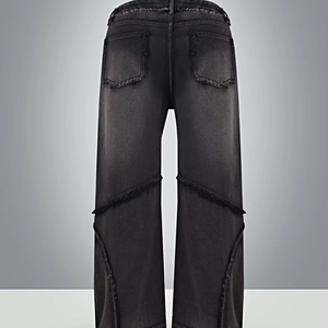 Jeans Casuales de Mezclilla para Hombre con Logotipo Personalizado, Pantalones Holgados de Mezclilla, Pantalones de Pierna Ancha, Jeans de Mezclilla de Alta Calidad con MOQ Bajo - Product Image 3