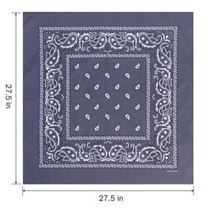 Bandana en coton premium, doux et respirant, unisexe, pour streetwear, carré, 100% coton, 22 pouces, bandana unisexe pour l'extérieur - Product Image 6