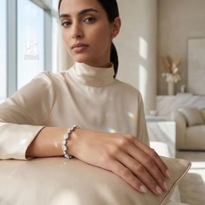 Luxury Multi-Shape Diamond <b>Bracelet</b> – Mixed Emerald, Pear, and Round Cut Tennis <b>Bracelet</b> in Sterling Silver/Gold - Product Image 5