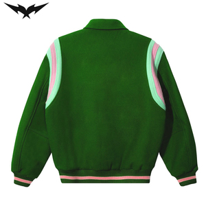 Unisex Varsity <b>Jackets</b> Custom Baseball Letterman Embroidery Woolen Style Warm Winter Bomber <b>Jacket</b> <b>Patchwork</b> Camouflage - Product Image 2