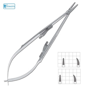 Porte-aiguilles chirurgical à pointes courbées pour la chirurgie générale, certifié CE, instrument manuel de classe I, instruments de haute qualité - Product Image 1