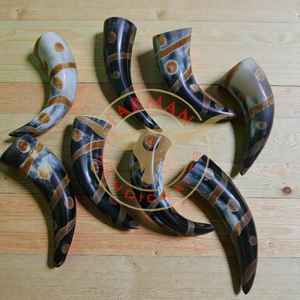 Juego de Cuerno de Buey Quemado Premium de 1 Pieza con Soporte, Hecho a Mano, Lujoso, Estilo Vikingo, Ecológico y Reutilizable - Product Image 3