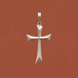 Pendentif croix épée en argent sterling 925 plaqué rhodium pour homme - Product Image 1