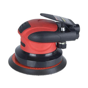 Lijadora Orbital Neumática TAYO de 5 Pulgadas, Roja y Negra, Herramienta Neumática para Lijar Superficies - Product Image 3