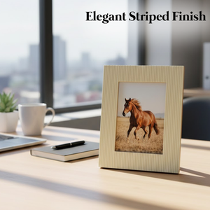 Modern Decorative Photo <b>Frame</b> Ribbed Textured <b>Picture</b> <b>Frame</b> for Home Decor Tabletop Display Living Room Bedroom Office Wedding - Product Image 2