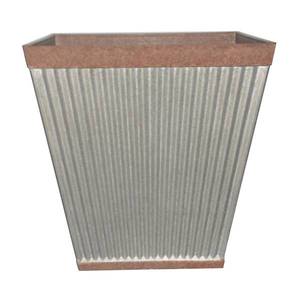 Vente en gros de jardinières en métal galvanisé antique, grand pot à fleurs pour plantes succulentes, jardinières en zinc ondulé pour plantes - Product Image 2