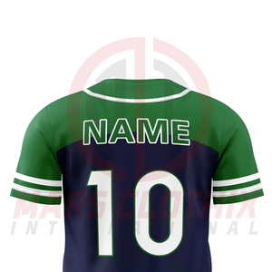 Nuevo Diseño, Jersey de Béisbol de Manga Corta Totalmente Personalizado, 100% Poliéster, Cierre de Botones en la Parte Delantera, Estampado - Product Image 5