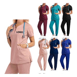 Ventes chaudes - Uniformes médicaux pour femmes - Ensembles d'uniformes d'infirmière pour hôpital - Manches courtes - Bleu - 100% coton - Pakistan - Product Image 3
