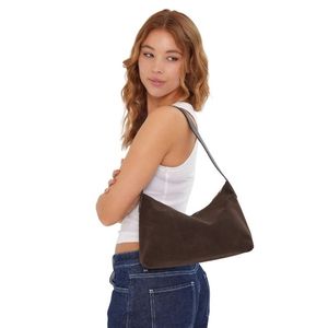 Bolso de hombro de cuero genuino para mujer, elegante, clásico, negro, bandolera, de diseñador de lujo, vintage, 2621 - Product Image 1