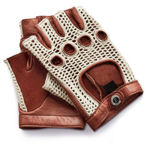 Men's Leather Driving Gloves Classic Snap Closure Design Professional Dressing Gloves for Formal Occasions tow tone gloves - Product Image 1