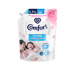Adoucissant pour tissus Comfort Gentle Fluffy 1,7 L x 4 sachets - Product Image 1