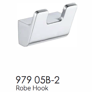 Crochets muraux doubles en métal chromé modernes pour salle de bain, avec protection anti-corrosion écologique et nettoyage facile - Product Image 2