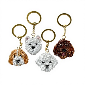 Porte-clés en verre à cocktail durable avec perles, breloque artisanale pour boisson, accessoires de fête esthétiques, cadeau mignon pour femmes - Product Image 3