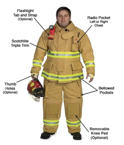 Uniforme de Trabajo Ignífugo para Hombre, Traje de Seguridad Reflectante de Poliéster para Bomberos - Product Image 4