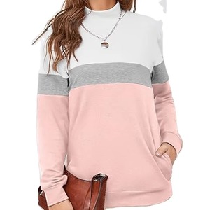 Sweat-shirt personnalisé pour femme, coupe ajustée, vente en gros, streetwear, pull décontracté, col rond, hiver, avec logo personnalisé OEM, marque privée - Product Image 1