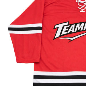 Jersey de Hockey Premium, Personaliza con el Nombre de tu Equipo - Estilo Cuello de Encaje Vintage - Tela Resistente de Alto Rendimiento de 220GSM - Uniforme de Liga Personalizado - Product Image 4