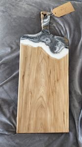 เขียงไม้เอนกประสงค์เคลือบอีพ็อกซี่  แผ่นไม้เสิร์ฟและหั่นอาหารลายเรซิ่นสวยงาม  แผ่นไม้เสิร์ฟสำหรับครัว - Product Image 2