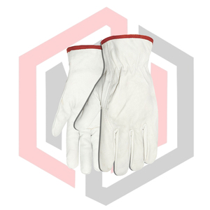 Leather Safety Driver Gloves Made Soft Smooth Goatskin Leather Anti-Slip Anti-static Adjustable <b>Wristlet</b> Cuff Unisex Gloves - Product Image 3