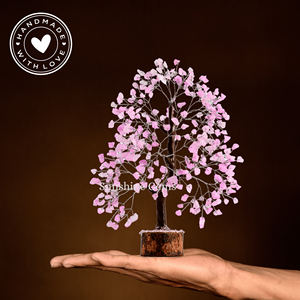 Árbol de Cristal de Cuarzo Rosa al por Mayor (Alambre Plateado) Tallado Estilo Ángel, Decoración de Piedras Preciosas Curativas de 7 Chakras de Alta Calidad - Product Image 6