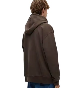 Fabrication de sweats à capuche en coton vierge avec logo personnalisé pour hommes sweat à capuche épais et surdimensionné en polaire épaisse avec grande poche 2025 - Product Image 2