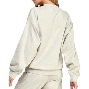 Pakistan Manufacturer <b>Mock</b> <b>Neck</b> Sweatshirts Drop Shoulder <b>Top</b> Quality Breathable 100% Cotton Casual Wear Sweatshirts For Women - Product Image 5