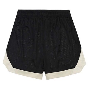 Men's <b>Black</b> Mesh Drawstring Shorts With Side Panels Breathable Sporty Design Mid <b>Waist</b> Knitted Fabric - Product Image 2