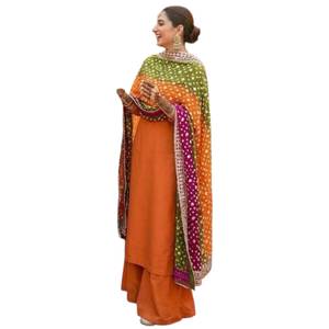 Women Elegant Embroidered Shawl Traditional Wrap Fashion <b>scarves</b>, shawls & hijab Custom Design for Wedding Occasion By AM IMPEX - Product Image 2