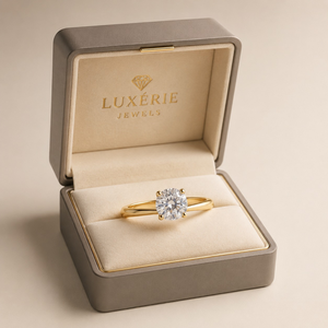 14K Yellow Gold <b>Cushion</b> Cut SI Clarity Solitaire Diamond Engagement Ring | Classic Elegant Wedding Jewelry <b>for</b> Women Gift Design - Product Image 2