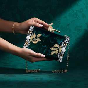 TCE Presenta un Bolso de Mano de Lujo Hecho a Mano con Mosaico de Resina, Madera y Mármol para Mujer, Ideal para Fiestas, Bodas, Eventos Nocturnos, Accesorio para las Cuatro Estaciones - Product Image 5