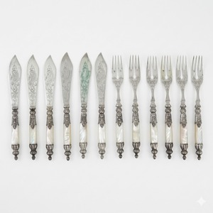 Luxury Stainless Steel Cutlery Set Elegant Vintage Mother Of Pearl <b>Handle</b> Flatware For Hotel & Home Dining Restaurant Hotel Use - Product Image 2