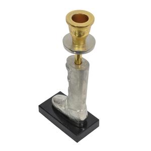 Equestrian Style Luxury Gold Tealight Candle Holder With Base Tabletop Decorative Latest Design Silver <b>Boot</b> Pillar Candle <b>Stand</b> - Product Image 3