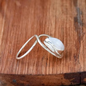925 Sterling <b>Silver</b> Vintage Spiral Statement <b>Ring</b> Handmade June Birthstone for Certified Women's Anniversary Gift - Product Image 3