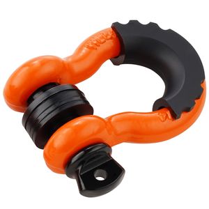 Confezione da 2 Griffe a D da 3/4 pollici, Resistenza al Rottura 62832 libbre (28,5 tonnellate), Perno a vite da 7/8 pollici con Isolatori e Rondelle, Acciaio legato per Ganci di Traino - Product Image 4