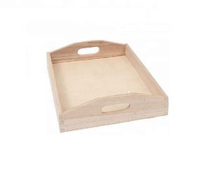 Juego de bandejas de servir de madera de pino hechas a mano, ecológicas, duraderas, de calidad comercial, pulidas, para uso en hoteles y restaurantes, más vendidas. - Product Image 4