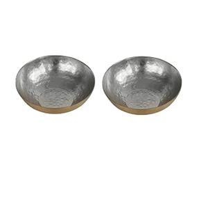 ชุดชามทองเหลืองทองแดงแบบอินเดีย 2 ใบ ผลิตจากวัสดุรักษ์โลก เหมาะสำหรับเสิร์ฟของหวาน ชามตกแต่งสำหรับเสิร์ฟอาหารในครัว - Product Image 3