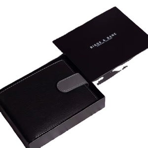 High Quality Vintage Bi-<b>Fold</b> Genuine Leather Men's <b>Wallet</b> Custom Logo Luxury Short Length with Open Closure Blocking Cotton - Product Image 1