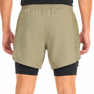 Men's Double <b>Layer</b> Shorts Premium Quality Double <b>Layer</b> Quick Dry Breathable Lightweight Custom Made Men Double <b>Layer</b> Shorts - Product Image 2
