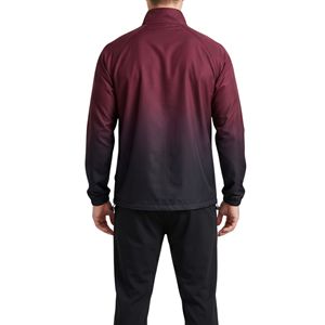 Burgundy Maroon Ombre Fashion Windbreaker <b>Jacket</b> Gradient Performance <b>Lightweight</b> Athletic <b>Running</b> Casual Men's <b>Jackets</b> - Product Image 2