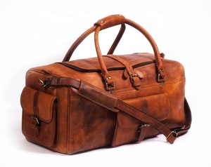 Competitive Price <b>Leather</b> Weekender Travel Duffel <b>Bag</b> Duffel Zipper Closure Multi-Purpose high demanding <b>Leather</b> Travel <b>Bags</b> - Product Image 5