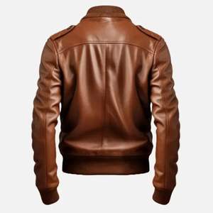 High Quality BROWN Cow Skin Formal Leather Jackets Waterproof & Eco-Friendly - Product Image 2