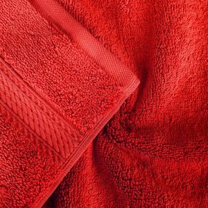 Stripe Pattern Cotton Face <b>Towel</b> Rectangular Machine Made Quick-Dry Hotel Use <b>Red</b> <b>Towels</b> - Product Image 4